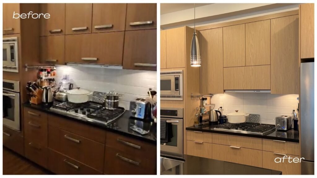 before and after cabinet refacing mt. Pleasant