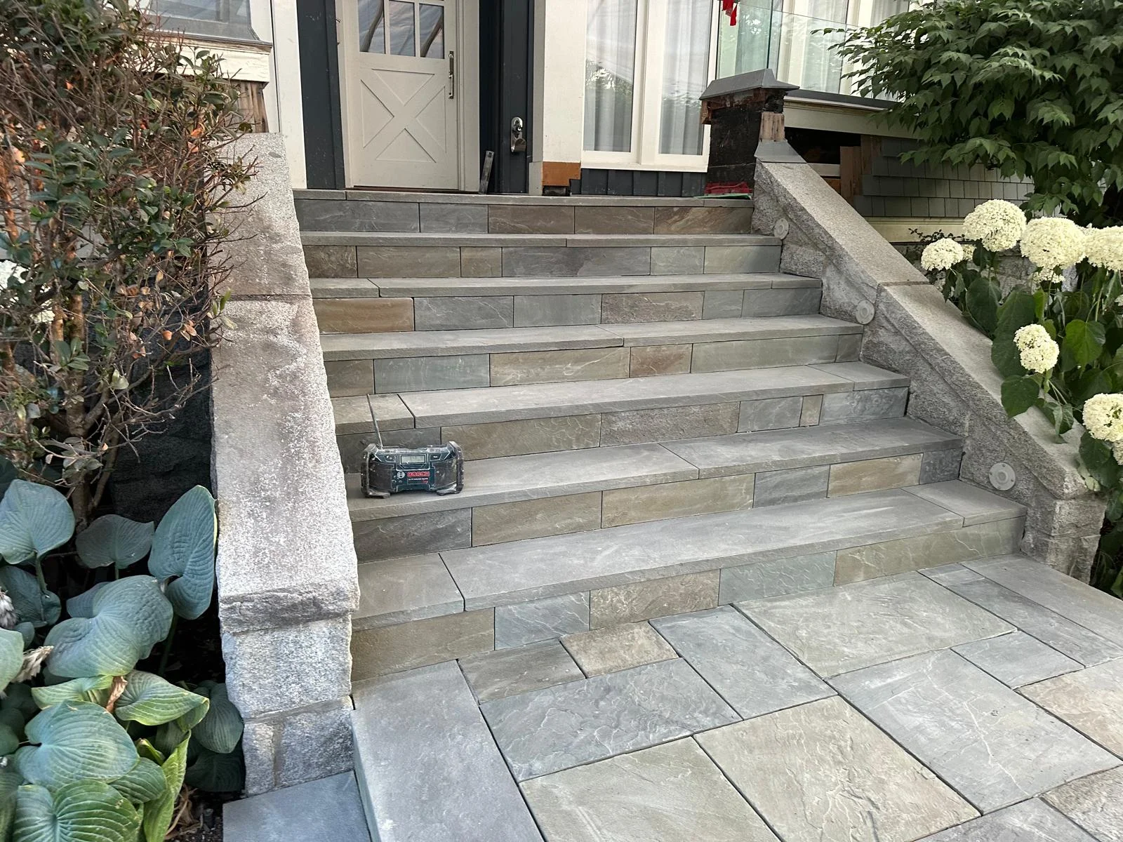 detailed close-up of marble tile installation in Vancouver condo